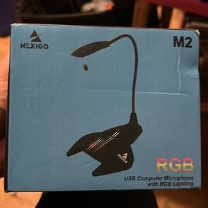 NEXIGO M2 RGB  USB COMPUTER MICROPHONE WITH RGB LIGHTNING